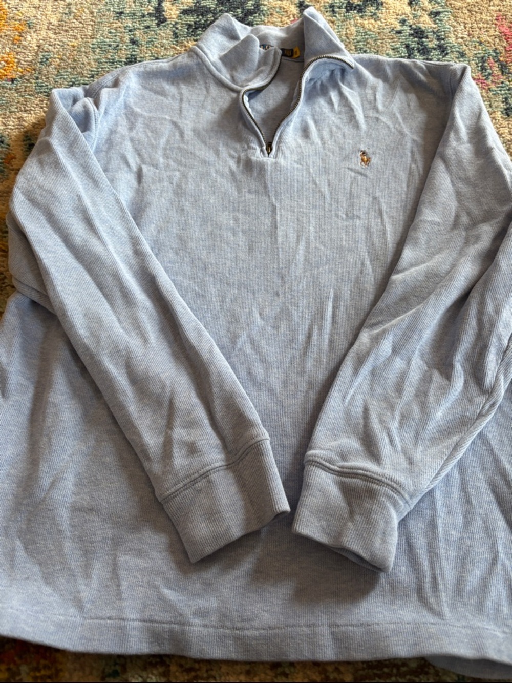 Ralph Lauren Light Blue Sweater Pullover with Polo Tag